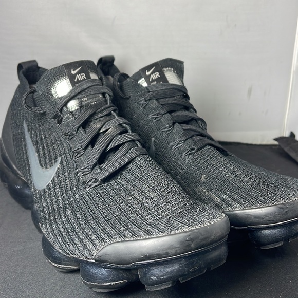 Nike Air Vapormax Flyknit 3 Triple Black Mens Size 9 AJ6900-004 Running - Picture 3 of 13